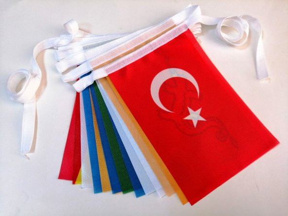 Dizili Eski Türk Devlet Bayrakları 17li