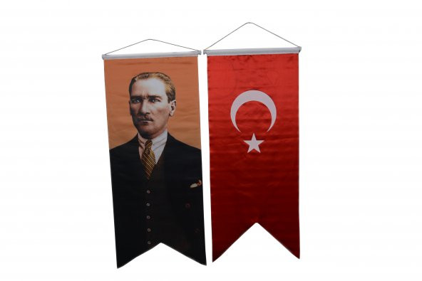 Atatürk Resmi ve Türk Bayrağı İkili Set