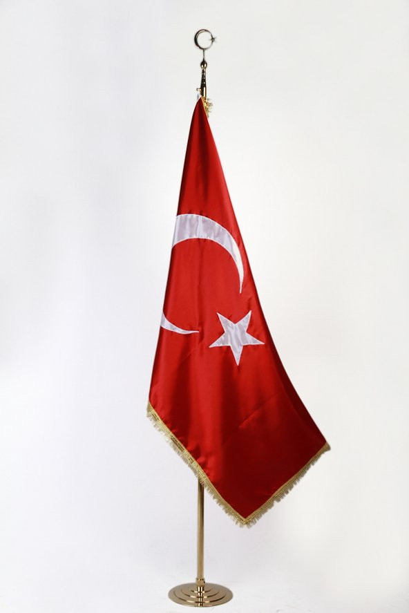 Makam Bayrağı Saten Simli 100x150cm. Direksiz