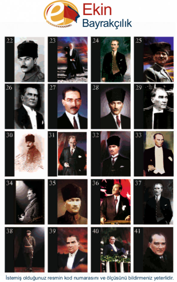 Atatürk Resmi Raşel Kumaş 200x300cm. - Resim 2