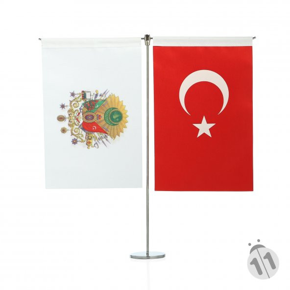 Osmanlı Tuğrası ve Türk Bayrağı Tekli Takımı ürün görseli 1