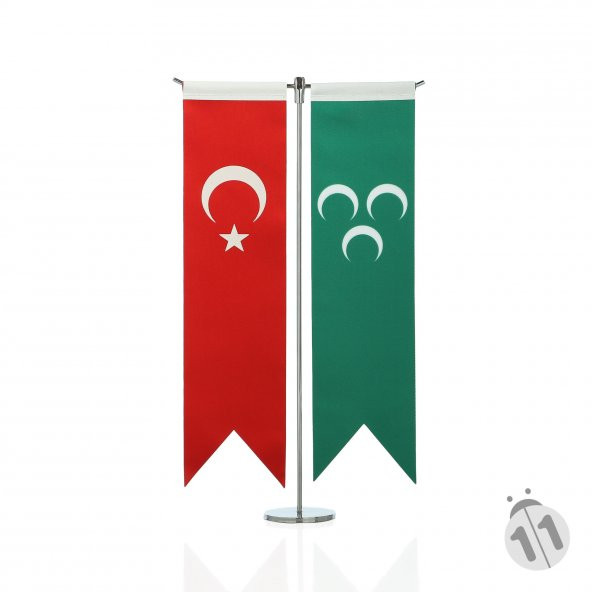 Türk Bayrağı ve Osmanlı Üç Hilal Masa Bayrak Takımı