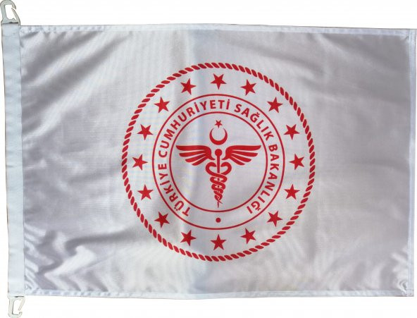 Sağlık Bakanlığı Yeni Logolu Direk Bayrağı