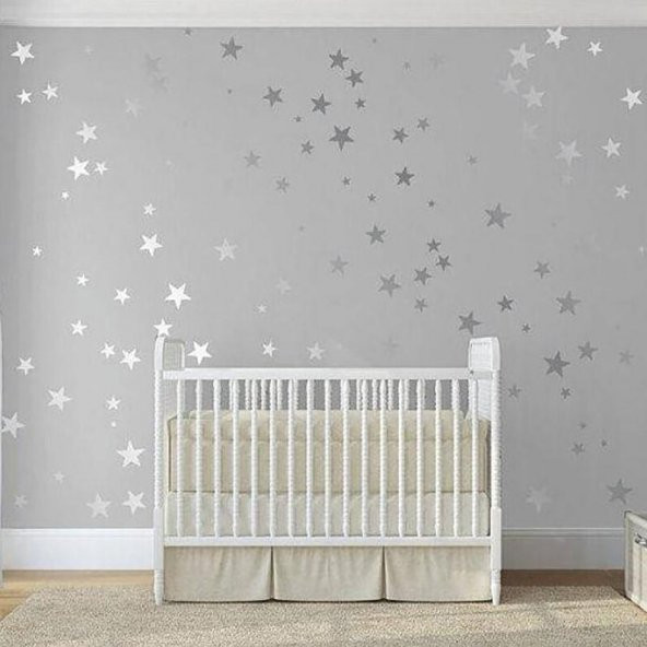 Çocuk Bebek Odası Duvar Yıldız Sticker Etiket Dekor 160 Adet - 8