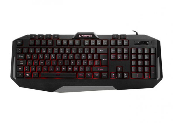 KLAVYE RAMPAGE KB-RX7 ALPOR GRİ USB 3 RENK ANDINLATMALI Q GAMİNG KLAVYE - 4