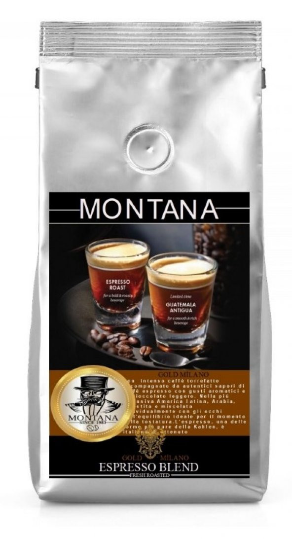 Montana Premium Espresso Blend Çekirdek Kahve 1 KG x 6 Adet