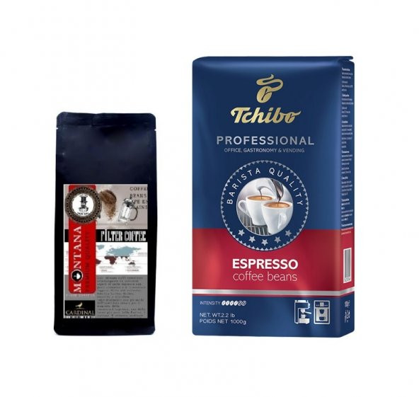 Tchibo Profesional Espresso 1 Kg ve Montana Filtre Kahve 500 Gr.