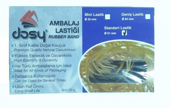 DOSY AMBALAJ LASTİĞİ 50 GR