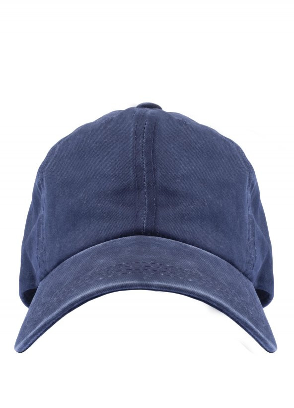 Beyzbol Şapkası 100 Pamuk Düz Eskitme - Yeni Sezon – Son Trend - Lacivert - 3