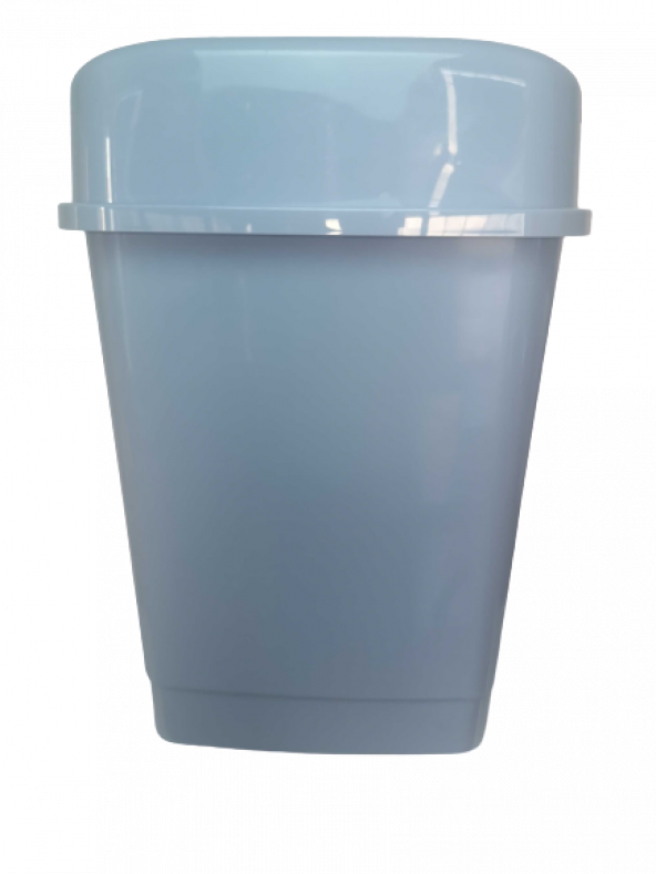 1 Adet 50 Litre 50 LT Büyük Boy Plastik Çöp Kovası Dev Boy Mavi Plastik Çöp Kovası - 2