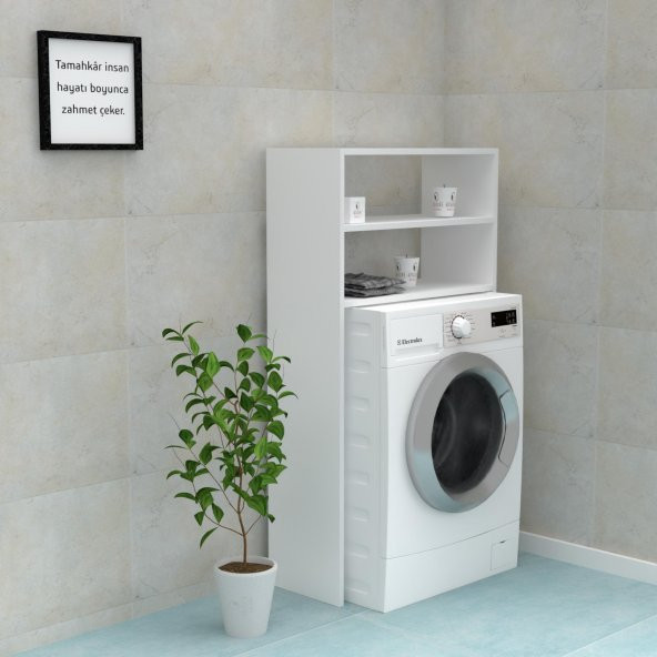 Kenzlife çamaşır makinesi dolabı akulina byz 130*066*20 banyo ofis kapaksız arkalıksız