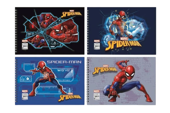 Keskin Spiderman 17*25 Spiralli 15 Yaprak Resim Defteri 300115-06