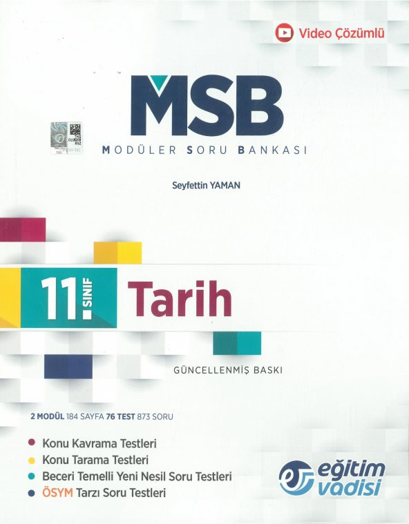 Eğitim Vadisi 11.Sınıf Tarih Modüler Soru Bankası Yeni