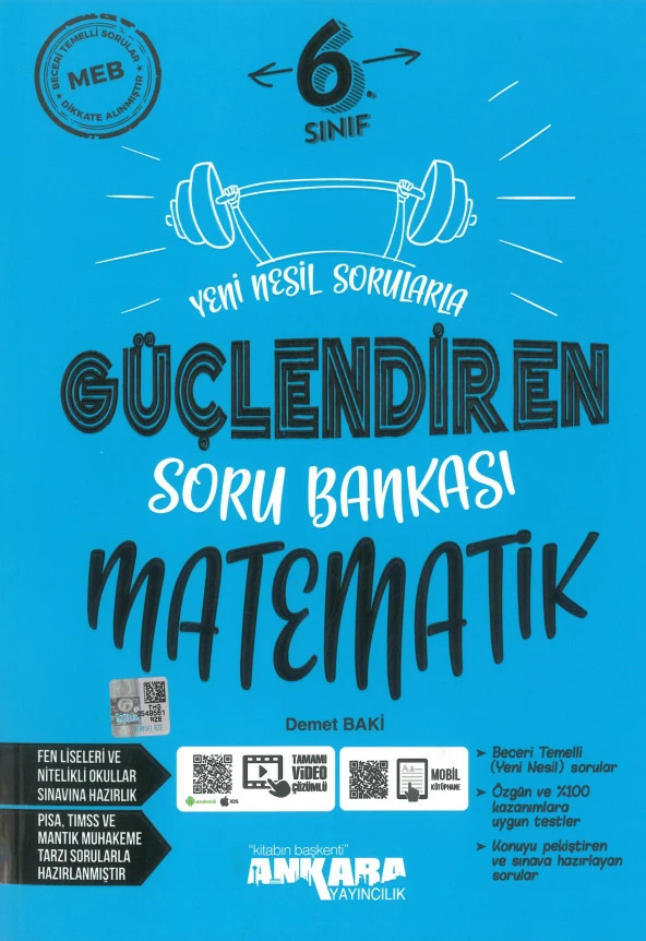Ankara 6. Sınıf Güçlendiren Matematik Soru Bankası