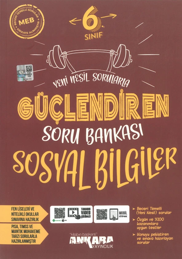 Ankara 6.Sınıf Güçlendiren Sosyal Bilgiler Soru Bankası