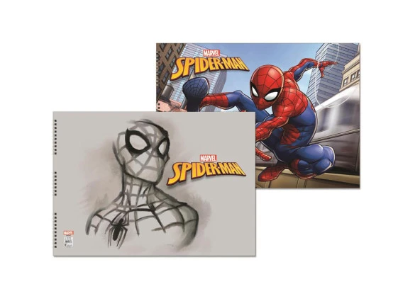 Keskin Spiderman 35*50 Spiralli 15 Yaprak Resim Defteri 300315-06