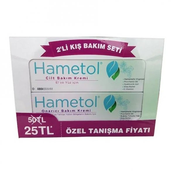 Hametol Onarıcı Bakım 30g + Cilt Bakım Kremi 30g