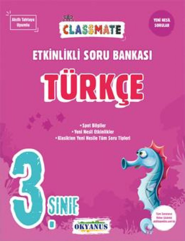 Okyanus 3. Sınıf Classmate Türkçe Etkinlikli Soru Bankası