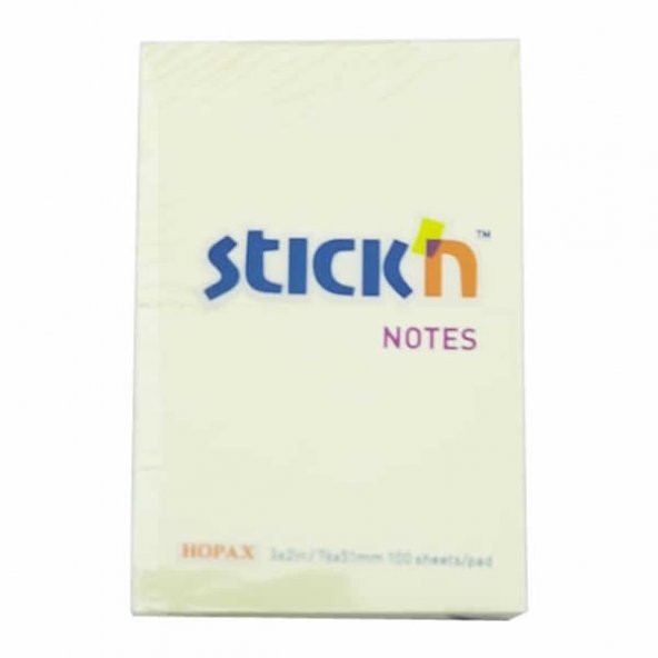 Gıpta Stickn 76x51 100 Yaprak Pastel Sarı Yapışkanlı Not Kağıdı - 1