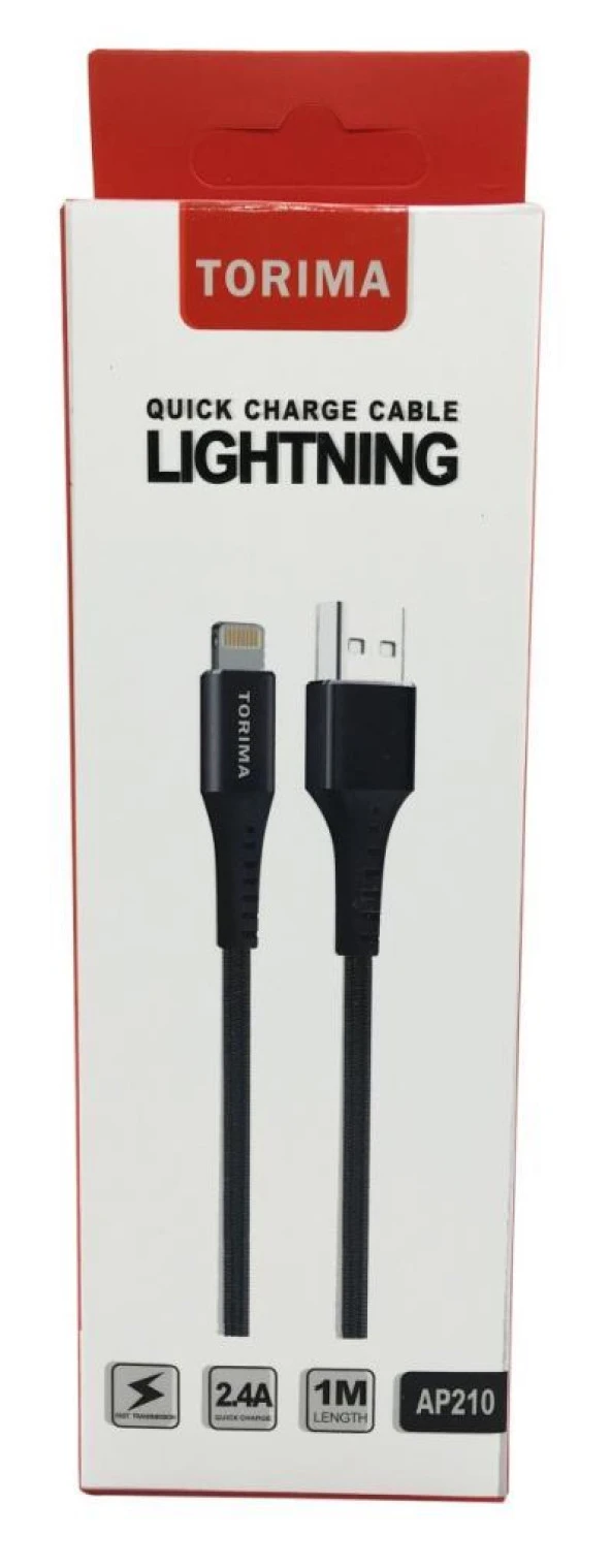 Torima 2.4A Iphone Lightning USB Hızlı Halat Şarj Kablosu-TR210 - Resim 2