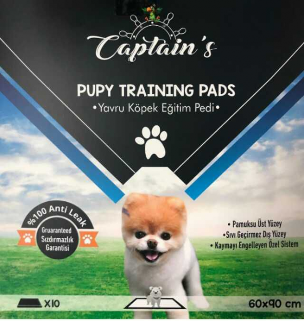 Captains Premium Köpek Çiş Eğitim Pedi 60x90cm 10lu Paket