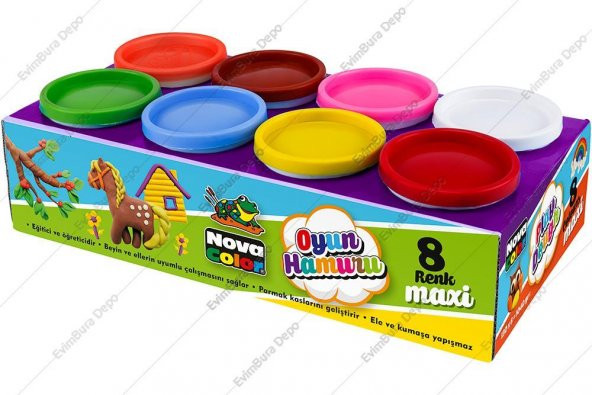 Nova Color Oyun Hamuru Maxi 130 gr x 8 Renk