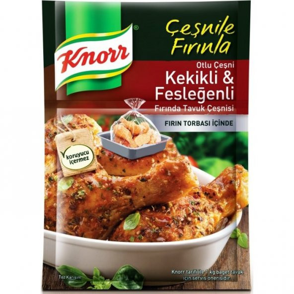 Knorr Tavuk Çeşnisi Kekikli Fesleğenli - 12Li Paket