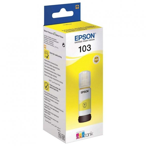 MÜREKKEP EPSON C13T00S44A 103 ECOTANK YELLOW INK BOTTLE SARI
