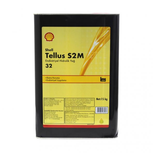 Shell Tellus S2M 32 15 Kg Yüksek Performanslı Hidrolik Sistem Yağ - Resim 3