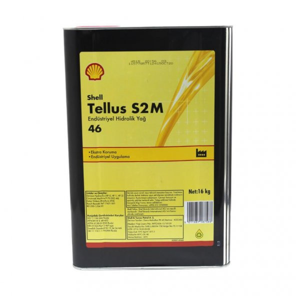 Shell Tellus S2M 46 15 Kg Yüksek Performanslı Hidrolik Sistem Yağ - 3