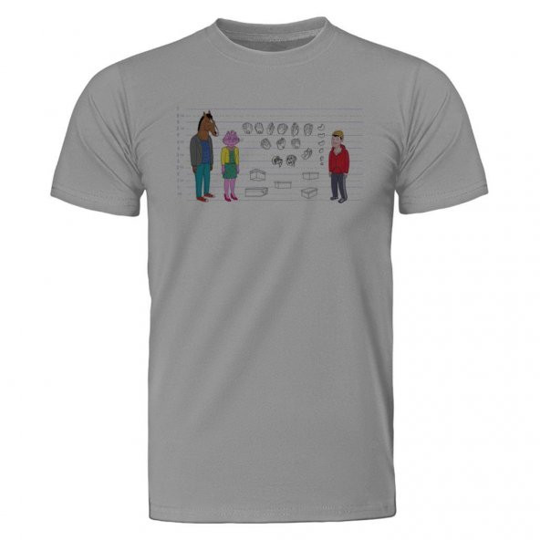 BoJack Horseman Study Gri Tişört Unisex