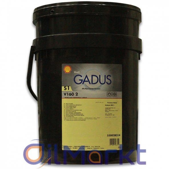 Shell Gadus S1 V160 2 18 Kg Rulman Gresi - Lityum Sabunlu