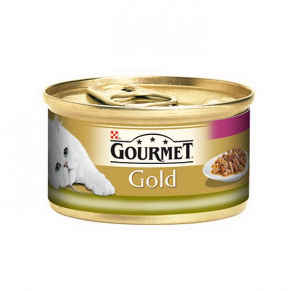 Gourmet Gold Ciğerli Tavşanlı Parça Etli Çifte Lezzet Kedi Konservesi 85 gr