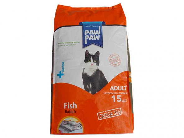 Pawpaw Yetişkin Kedi Maması Balıklı 15 kg