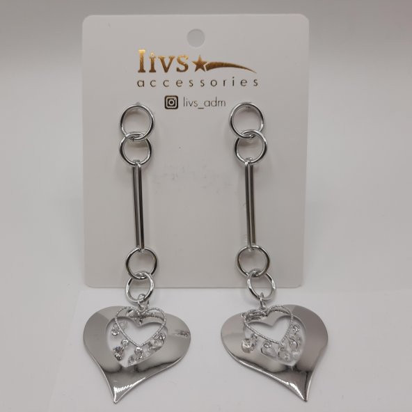 Abiye Taşlı Küpe  Livs KÜ-09-0256 - 1