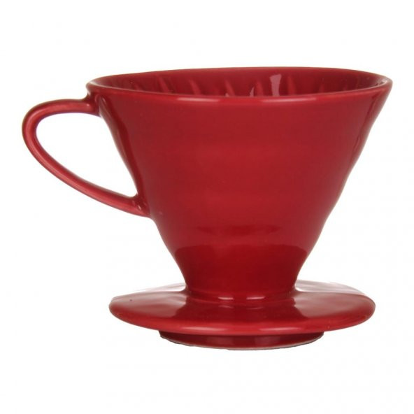 Kütahya Porselen Barista Dripper Kahve Demleme Kırmızı 1 Adet