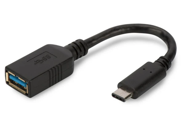 DIGITUS AK-300315-001-S 0,15m T USB C E-USB A D - Resim 2