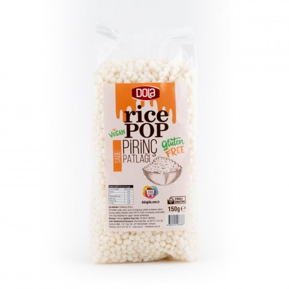 Dola Rice Pop Glutensiz Pirinç Patlağı Sade 150g