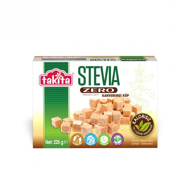 Takita Stevia Zero Kahverengi Küp Tatlandırıcı 225 gr