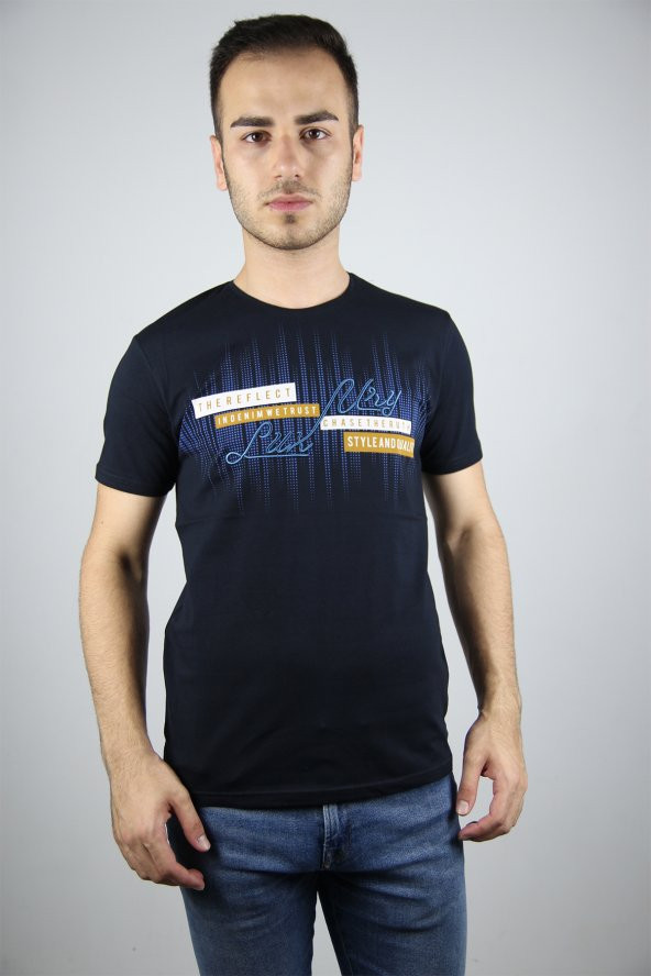 Blackcoach Erkek Bisiklet Yaka Nakış Eva Slim-Fit T-Shirt - 3