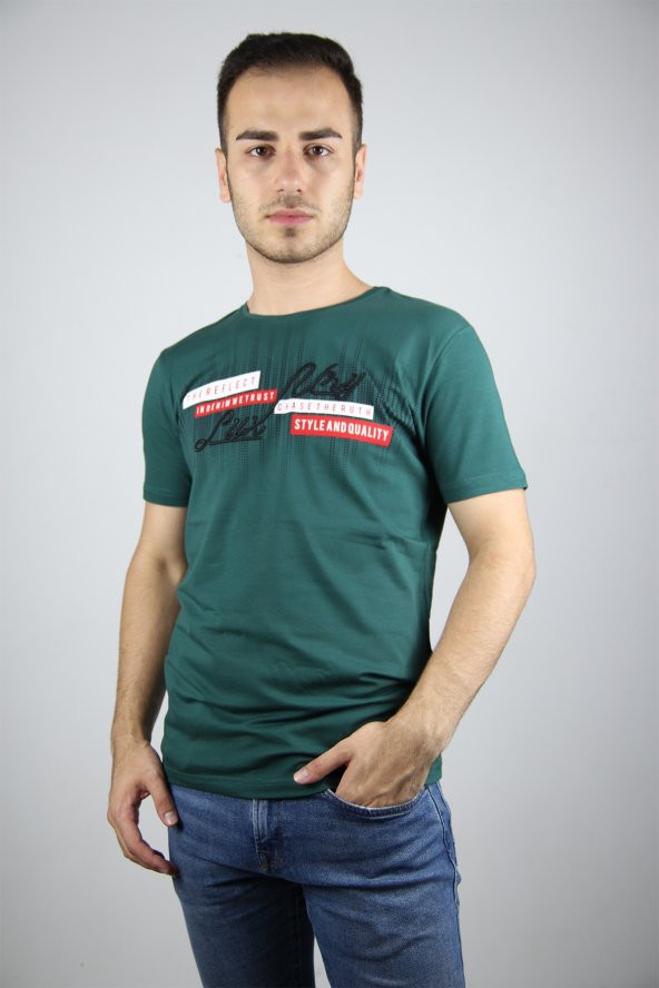 Blackcoach Erkek Bisiklet Yaka Nakış Eva Slim-Fit T-Shirt - 4