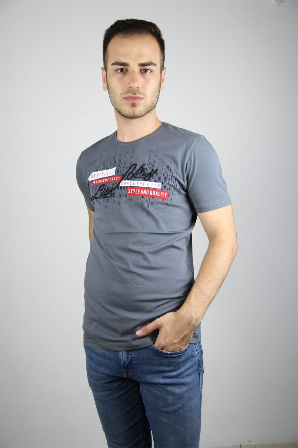 Blackcoach Erkek Bisiklet Yaka Nakış Eva Slim-Fit T-Shirt - 5
