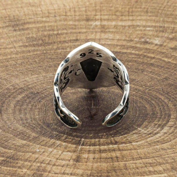 925 Ayar Gümüş Akrep Simgeli Başparmak Zihgir Yüzüğü - Resim 3