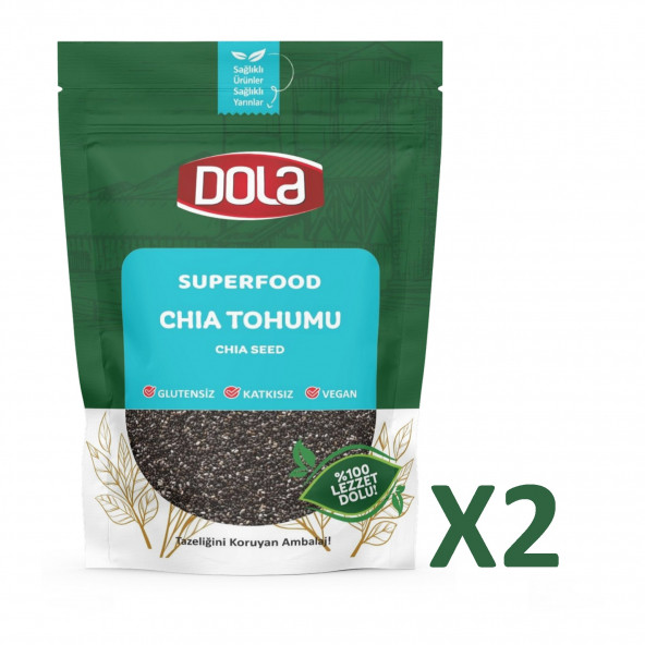 Dola Glutensiz Chia Tohumu 400 g 2 adet