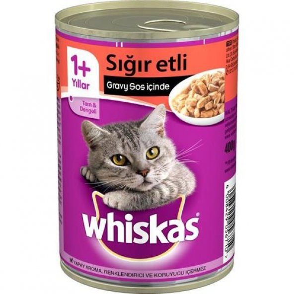 Whiskas Sığır Etli Kedi Konservesi 400 gr