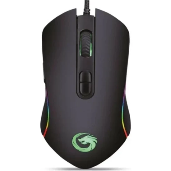 Lunatic HAWK Siyah 6400dpi RGB Ledli Gaming Oyuncu Mouse