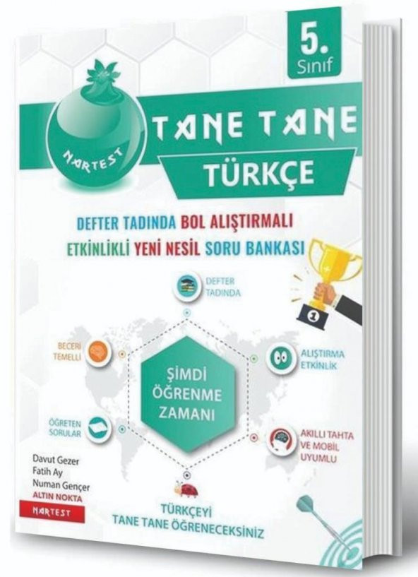 5.Sınıf Yeşil Defter Tadında Tane Tane Türkçe Altın Nokta Yayınları