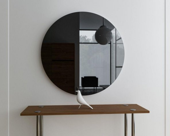 Chic Life Altair Füme Dekoratif Oval - Yuvarlak  Ayna 90 cm x 90 cm - 2
