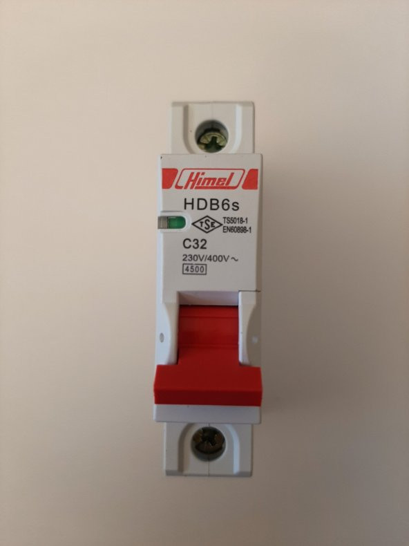 Himel 1x32A C Tipi 4,5kA Otomatik Sigorta-HDB6SL1C32 - 1