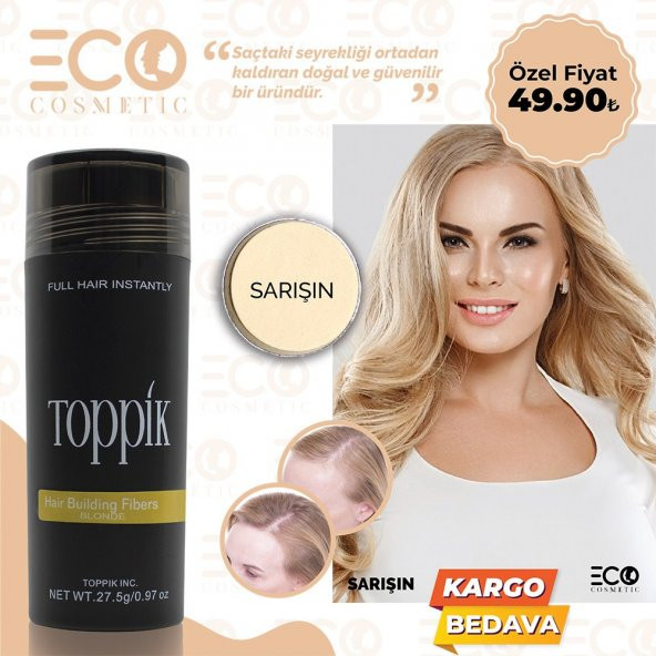 Toppik Sarı  27,5 Gr Saç Tozu Fiberi Topik Made İn Usa Amerikan Malı - 2